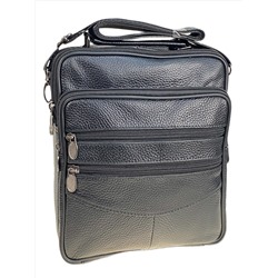 Сумка мужская  из натуральной кожи, цвет черный