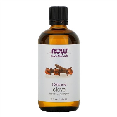 Now Foods, Эфирные масла, гвоздика, 118 мл (4 жидк. унции)