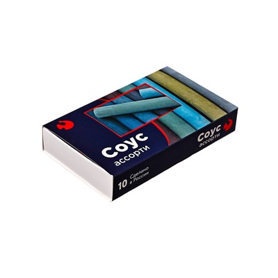 Соус ассорти, набор 10 цветов (длина 65±1 мм; диаметр 10.5±0.6 мм), в картонной коробке