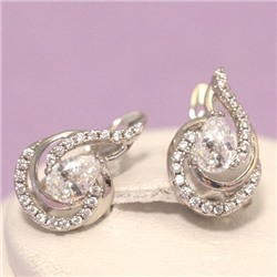 Серьги родий Н01-13827