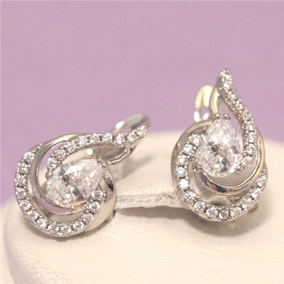 Серьги родий Н01-13827