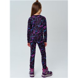 Термокомплект трикот. для девочек: фуфайка (футболка) с длин. рук, брюки