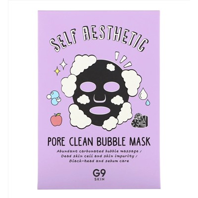 G9skin, Self Aesthetic, маска с пузырьками для очистки пор, 5 шт. по 23 мл (0,78 жидк. унции)