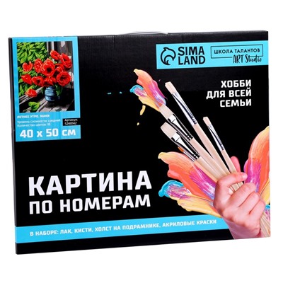 Картина по номерам на холсте с подрамником «Летнее утро. Маки», 40×50 см