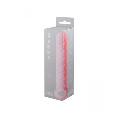 Розовый фаллоудлинитель Homme Long - 15,5 см.