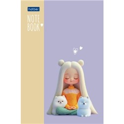 Блокнот А6  40л клетка на склейке "Уютные моменты" (093614) Хатбер