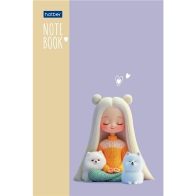 Блокнот А6  40л клетка на склейке "Уютные моменты" (093614) Хатбер