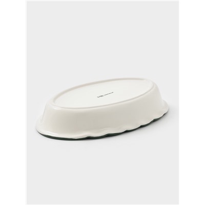 Блюдо для запекания новогоднее Доляна «Сказки зимнего леса», 1.03 л, 28×17.5×4.9 см, доломит, белое