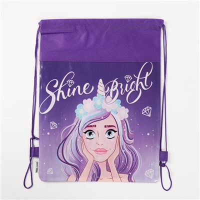 Мешок для обуви, Shine Bright, (нетканый материал) 41×30 см