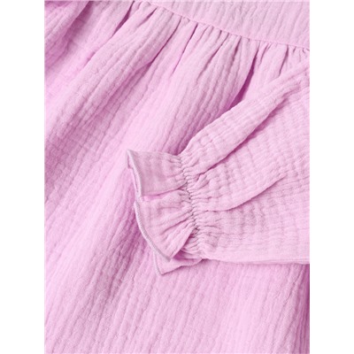 Платье для девочки MINAKU: muslin clouds, рост 80-86 см, лиловое