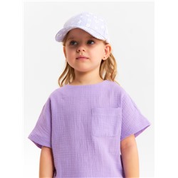 Футболка для девочки из муслина KAFTAN, лиловая, рост 98 см