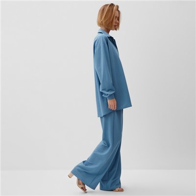 Костюм женский (рубашка, брюки) MINAKU: Home Collection, размер 42, голубой