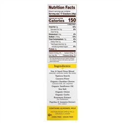 Simple Mills, Натуральные крекеры из миндальной муки без глютена, фермерский чеддер, 120 г (4,25 унции)