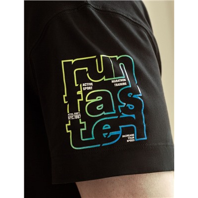 Свободная футболка  с авторским принтом