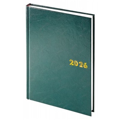 Ежедневник 2026 г. А5+ 336 стр. с тиснением "IDEAL NEW" (ЗЕЛЕНЫЙ) 3-344/01-26 Альт