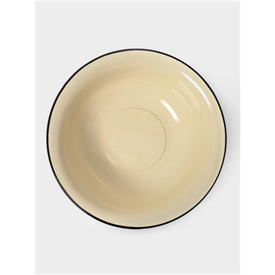 Таз эмалированный, 12 л, без декора, цвет слоновой кости