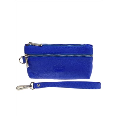 Женский кошелёк  из натуральной кожи, цвет синий
