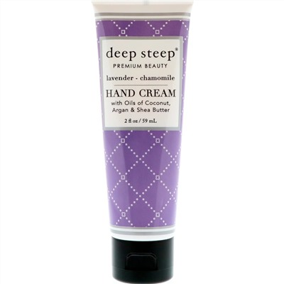 Deep Steep, Крем для рук, лаванда и ромашка, 2 жидкие унции (59 мл)