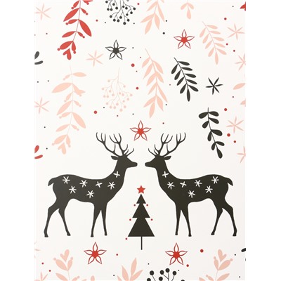 Пакет подарочный новогодний ламинированный горизонтальный «Праздник в лесу», 49×40×19 см