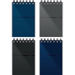 Блокнот на спирали А7 40л клетка "ДИЗАЙН В ПОЛОСКУ" Б40-9328 Проф-Пресс