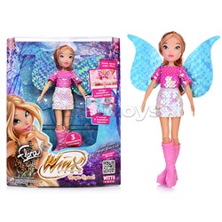 Шарнирная кукла  Winx Club "Magic reveal" Флора с крыльями 3 шт., 24 см