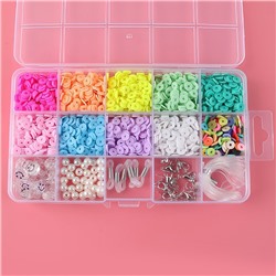 Набор для создания украшений, 12 цветов, фурнитура, леска