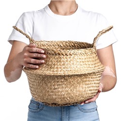 Плетёная корзина складная d=30 см, h=25 см, сыть