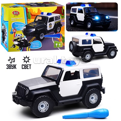 Конструктор "Полицейская машина" (свет/звук) в коробке
