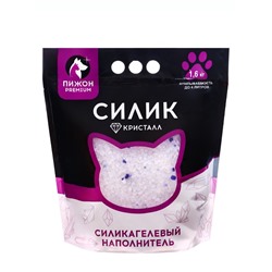 Наполнитель силикагелевый «Пижон Premium Crystal», колотый, 4 л