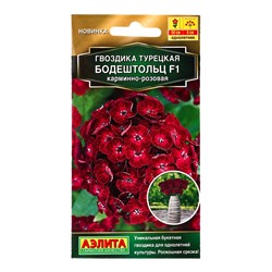 Семена цветов Гвоздика турецкая Бодештольц F1 карминно-розовая  Золотая серия, Ц/П,7 шт.