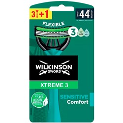 Станок для бритья одноразовый Schick (Wilkinson Sword) Xtreme-3 Sensitive (3+1шт.)