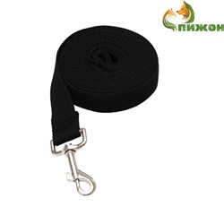 Поводок 3 м × 2.5 см, чёрный