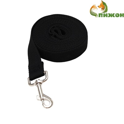 Поводок 3 м × 2.5 см, чёрный