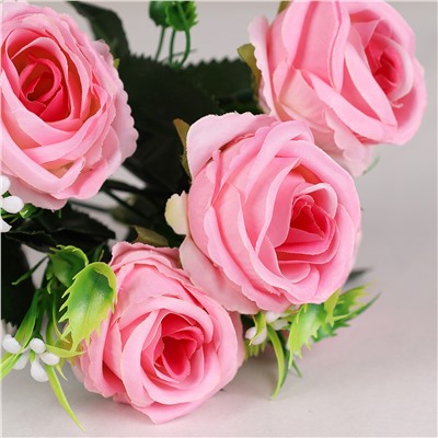 Цветок искусственный Роза кустовая 30 см / WH-25 /уп 300/1200/