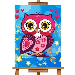 Набор для рисования "Картина по номерам 30х20 см. Сова"