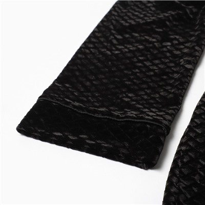 Халат домашний женский KAFTAN «Бархат», размер 40, чёрный