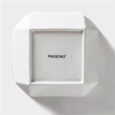 Салатник Magistro «Квадрат Бланш», 380 мл, 12.5 см, фарфор, белый