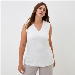 Майка шелковая женская MIST plus-size, размер 50, молочная