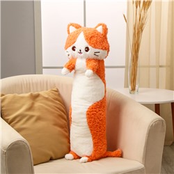 Мягкая игрушка «Кот-батон», 80 см, цвет оранжевый