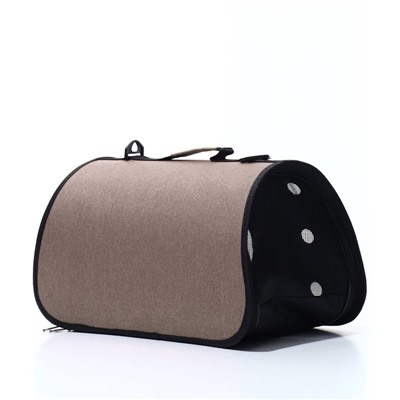 Сумка - переноска для животных, 40×26×26 см, с иллюминатором, коричневая