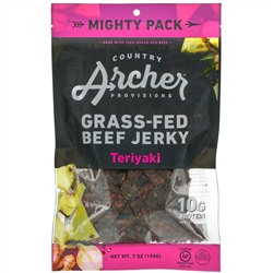 Country Archer Jerky, Beef Jerky, Teriyaki, 7 oz (198 g)