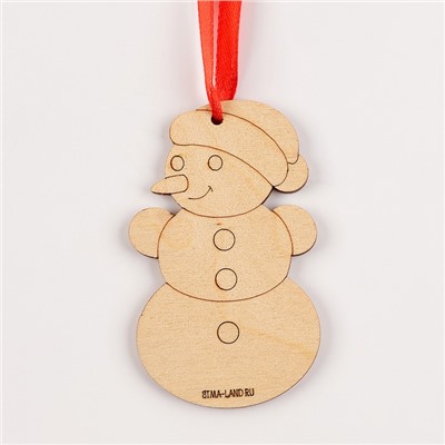 Заготовки для творчества. Набор ёлочных подвесок для росписи «Новый год!», 9 шт.