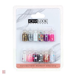 Декор для дизайна ногтей в баночках "Фигурки", 12шт, микс дизайнов