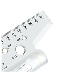 Рейсшина 22 см пластиковый ролик ЛР10 Стамм