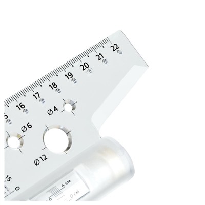 Рейсшина 22 см пластиковый ролик ЛР10 Стамм