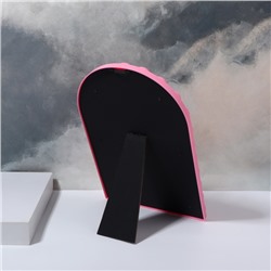 Зеркало настольное, декоративное, 29.5×19.5 см, (23.5×13.5 см), розовое