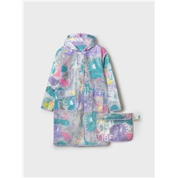 Плащ из полимерного материала для девочек (дождевик)