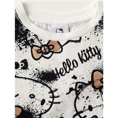 Комплект трикотажный для девочек: брюки (легинсы укороченные), фуфайка (футболка)