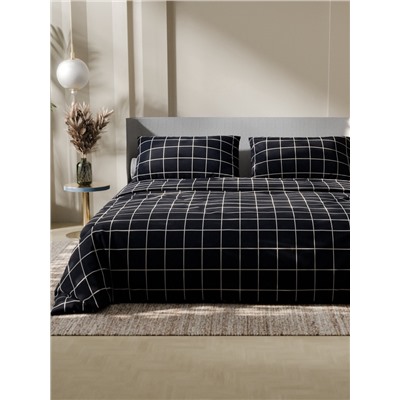 Постельное бельё евро «Этель. Клетка», бязь