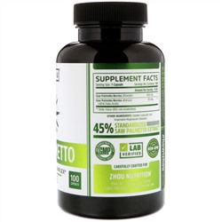 Zhou Nutrition, Сереноя, комплекс для здоровья простаты, 100 капсул